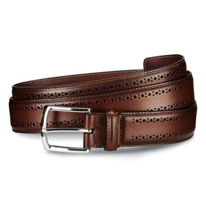 Allen Edmonds Manistee Brogued Leather Belt